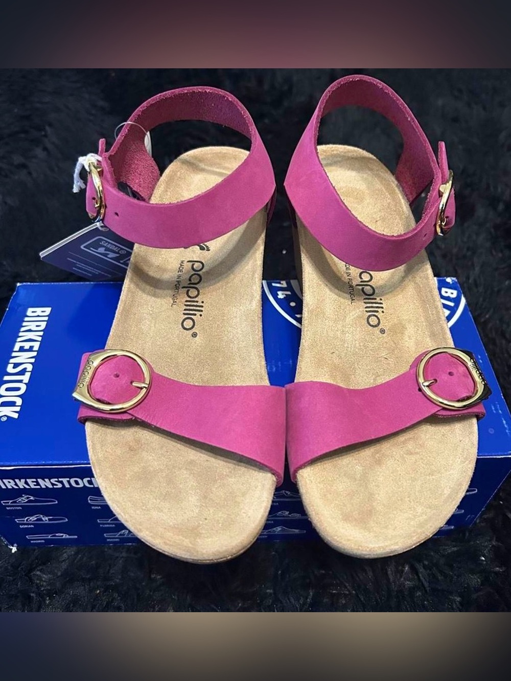 Birkenstock 💅🌴 Papillio Soley Ring Buckle Wedge Pink Ankle Strap 6 7 8 8.5 9 9.5 - Picture 10 of 13